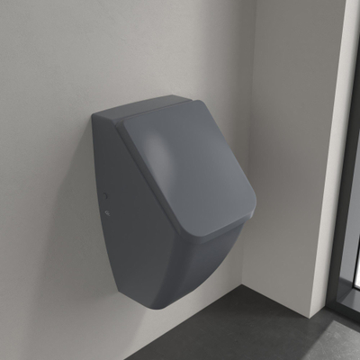 Villeroy & Boch Venticello urinoir met achterinlaat met deksel 28.5x54.5x31.5cm ceramic+ graphite