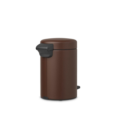 Brabantia NewIcon pedaalemmer 3 liter met kunststof binnenemmer Mineral Cosy Brown