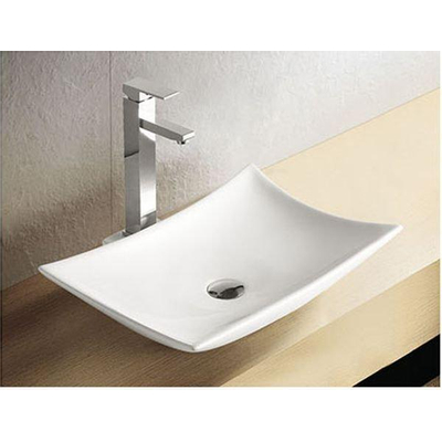 Wiesbaden Scala waskom rechthoekig 56 x 37 x 10,5 cm keramiek glans wit