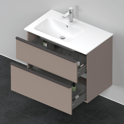 Duravit D-Neo wastafelonderkast 81x62.5x46.2cm 1 lade Basalt Mat