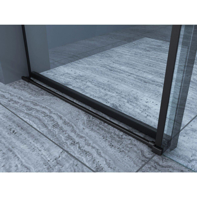 Wiesbaden Slide nis schuifdeur 1400 x 2000 x 8 mm nano helder glas/mat zwart