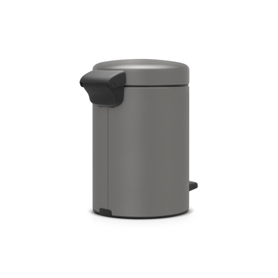Brabantia NewIcon Pedaalemmer - 3 liter - kunststof binnenemmer - mineral concrete grey
