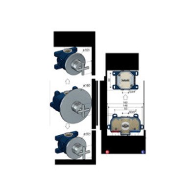 Hotbath Chap thermostaat inbouw met 2 stopkranen C007 chroom