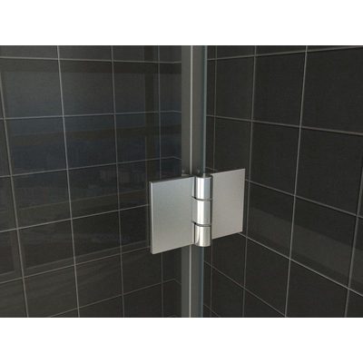 Wiesbaden Turn Shower swingdeur 120x200cm met vast paneel 8mm glas met NANO coating OUTLET