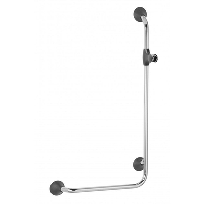 Handicare wandbeugel 90 graden 56x113 l vormig links rvs antraciet ral 7028