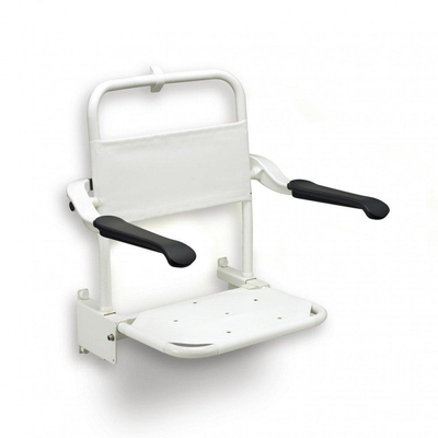 Handicare Handicare Linido douchezitting met rugleuning RVS wit