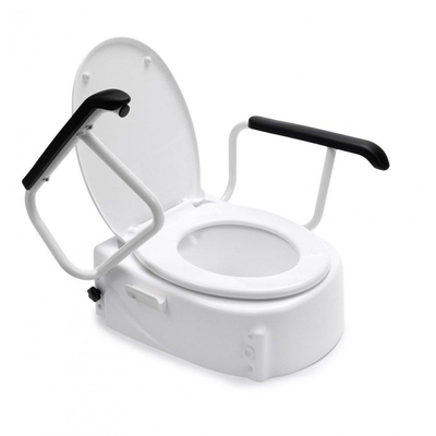 Handicare Linido toiletverhoger met armleggers en deksel (verhoogt de zithoogte met 85 125 of 165mm)