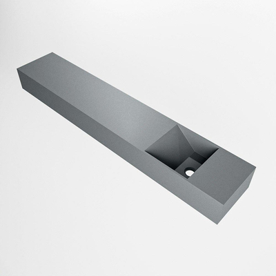 Mondiaz TYNE Fontein - 120x23x12cm - wasbak Rechts - zonder kraangaten - solid surface - Plata