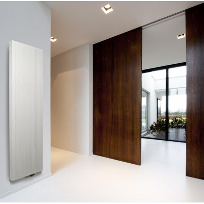 Vasco Bryce Plus BV designradiator 2000x450mm 1799W aansluiting 0066 wit structuur