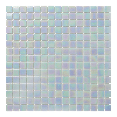 The Mosaic Factory Amsterdam mozaïektegel 2x2x0.4cm voor wand en vloer voor binnen en buiten vierkant Glas Licht Blauw