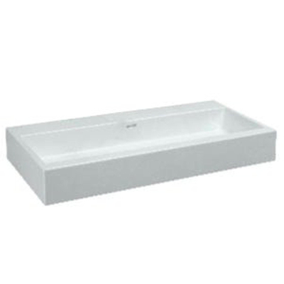 Laufen Living City wastafel 100x46x15.5cm zonder kraangat met overloop keramiek wit