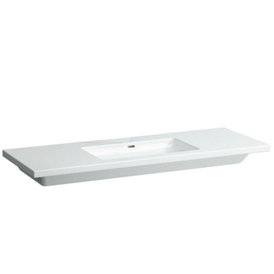 Laufen Living Square meubelwastafel 130x48x15cm 3 kraangaten met overloop keramiek wit
