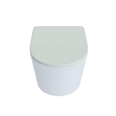 MONDIAZ LAVIE wandclosetpack - 36x53cm - diepspoel - rimless - clay (blauw) - softclose - quick-release - toiletzitting - Greey (grijs)