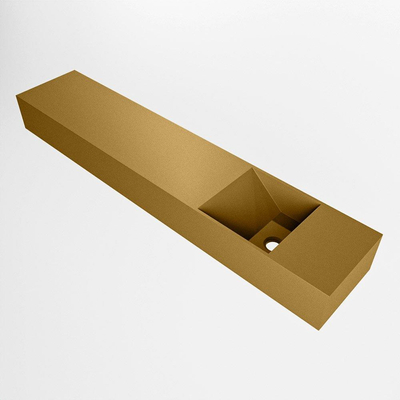 Mondiaz TYNE Fontein - 110x23x12cm - wasbak Rechts - zonder kraangaten - solid surface - Oro