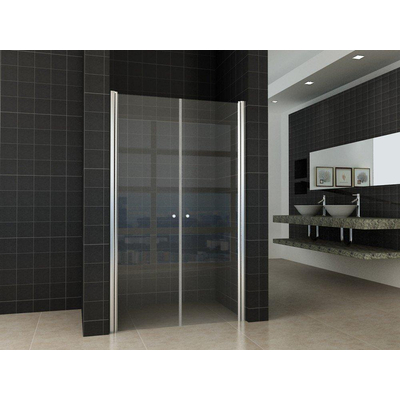 Wiesbaden Lagos pendeldeur in nis 800 x 2000 x 6 mm nano helder glas/chroom