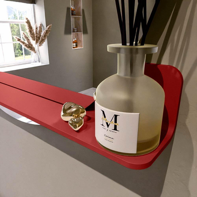 Mondiaz SPOT Badkamerspiegel - rond 100cm - spiegelplanchet - kleur Fire