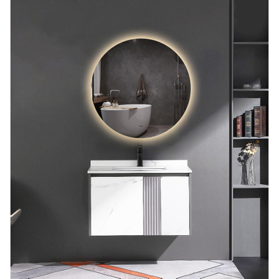 Adema Circle badkamerspiegel rond diameter 100cm met indirecte LED verlichting met spiegelverwarming en infraroodbediening - dimfunctie kapot - OUTLET UDEN