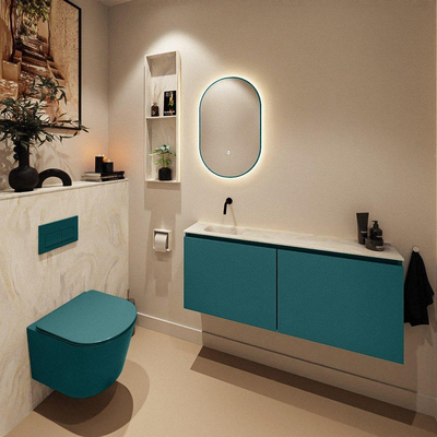 MONDIAZ TURE-DLUX 120cm toiletmeubel Smag. EDEN wastafel Ostra positie links. Zonder kraangat.