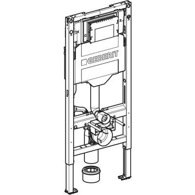 GeberitDuofixele. wand-wc, 112 cm, met sigma12 cm en el.aansl.doos