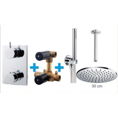 Wiesbaden one-pack inbouwthermostaatset type 103 CHR (30cm)