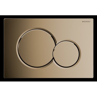 Geberit Sigma01 bedieningsplaat - 2-toets spoeling - ronde knoppen - edelmessing