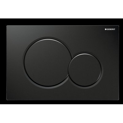 Geberit Sigma01 bedieningsplaat - 2-toets spoeling - ronde knoppen - gitzwart RAL 9005