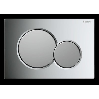 Geberit Sigma01 bedieningsplaat - 2-toets spoeling - ronde knoppen - glans chroom/mat chroom