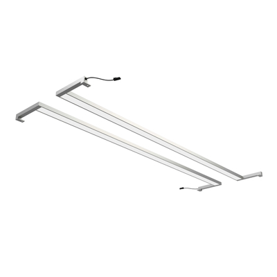 INK Verlichtingsbalk - 80x2x1cm - LED IP44 - 4200K - tbv Spiegel of Spiegelkast - Zilver