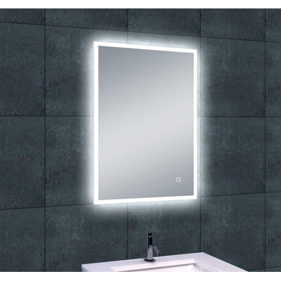 Wiesbaden Quatro spiegel rechthoek met LED, dimbaar en spiegelverwarming 70 x 50 cm