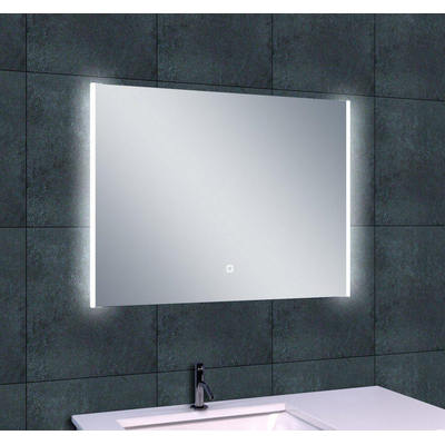 Wiesbaden Duo spiegel 80x60x3.5cm 5mm 12volt LED met lichtschakelaar en spatwaterdicht aluminium