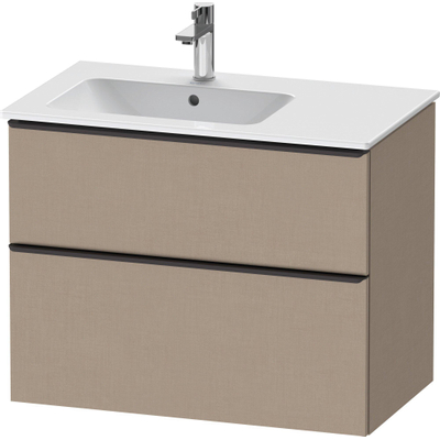 Duravit D-Neo wastafelonderkast 81x62.5x46.2cm 1 lade Linnen Mat