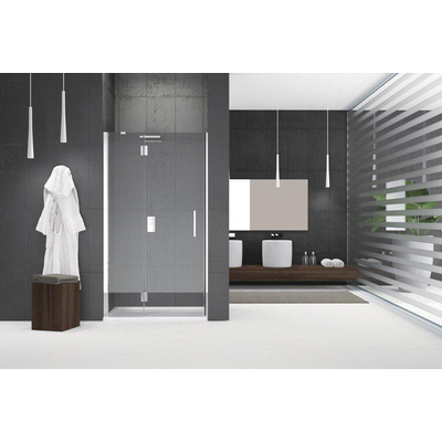 Novellini Louvre G draaideur voor nis 108/111x195cm links chroom/helder