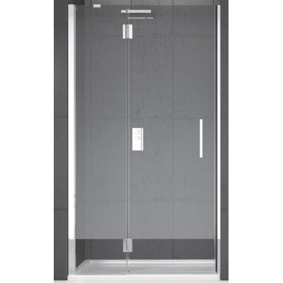 Novellini Louvre G draaideur voor nis 88/91x195cm links mat chroom/helder