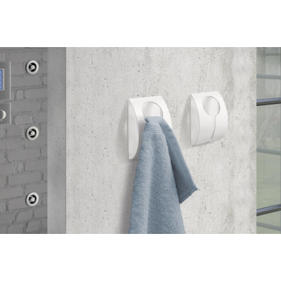 Zack Peco handdoekhouder - zelfklevend - wit