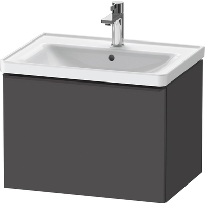 Duravit D-Neo wastafelonderkast 63.4x44x45.2cm 1 lade met softclose Grafiet Mat