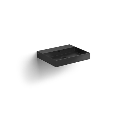 Clou Wash Me wastafel 50x42x8cm zonder plug Keramiek Zwart mat