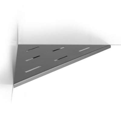LoooX Corner Shelf hoekplanchet 30x22cm geschikt voor in doucheruimte RVS geborsteld TWEEDEKANS