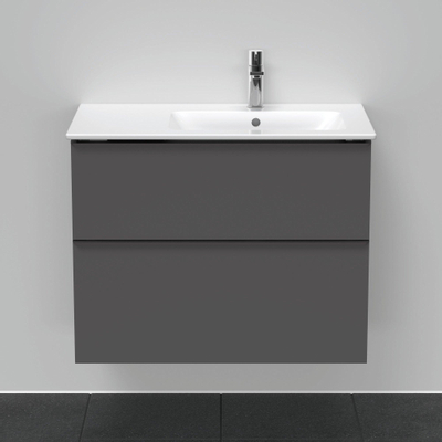 Duravit D-Neo wastafelonderkast 81x62.5x46.2cm 2 lades Grafiet Mat