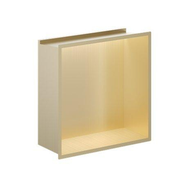 Crosswater Douche Nis - 30.5x30.5cm - LED-lichtstrip - geborsteld messing