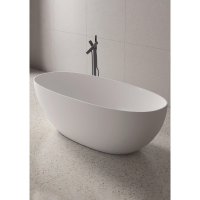 ZEZA Solid Vrijstaand Bad - 150x72cm - solid surface - mat wit