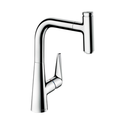 Hansgrohe Talis Select S keukenkraan 220 met uittrekbare handdouche en 150° draaibare uitloop chroom