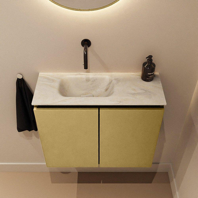 MONDIAZ TURE-DLUX 60cm toiletmeubel Oro. EDEN wastafel Ostra positie links. Zonder kraangat.