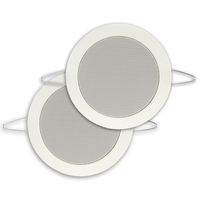 Aquasound Twist twist speakerset - spatwaterdicht - 45 watt - kleur mat chroom (afm. 135 x 43 mm) -