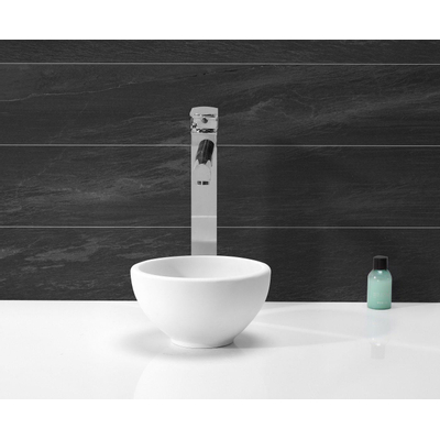 Wiesbaden Tessa waskom rond 20x11 cm solid surface mat wit