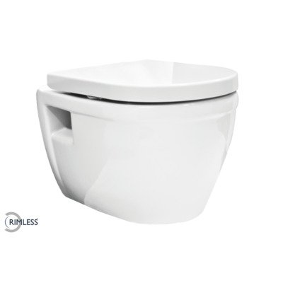 Wiesbaden Prio wandcloset rimless glans wit