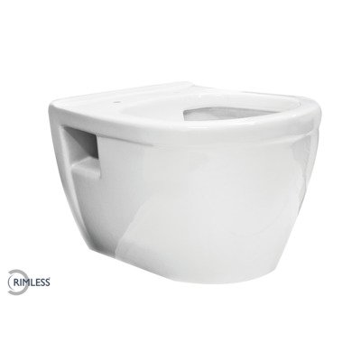 Wiesbaden Prio wandcloset rimless glans wit