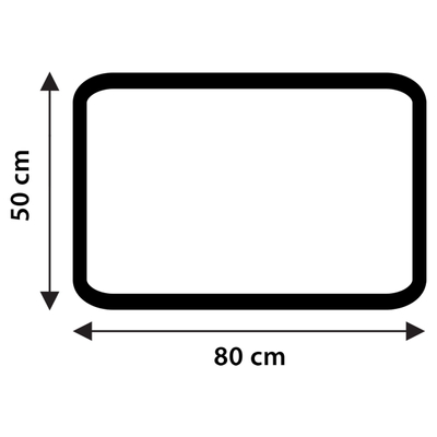 Differnz Devon Badmat 100% katoen Grijs wit 50 x 80 cm