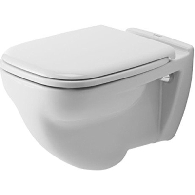 Duravit D Code toiletset diepspoel 35.5x54.5cm met closetzitting fontein kraangat rechts 36x27cm wit fonteinkraan chroom