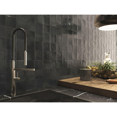 SAMPLE Cifre Cerámica Wandtegel Zellige Graphite Vintage Glans Antraciet