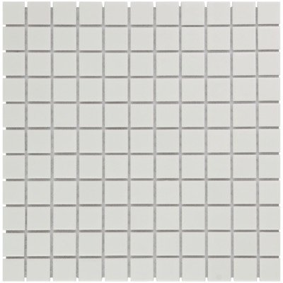 The Mosaic Factory Barcelona mozaïektegel - 30x30cm - wand en vloertegel - Vierkant - Porselein White Mat